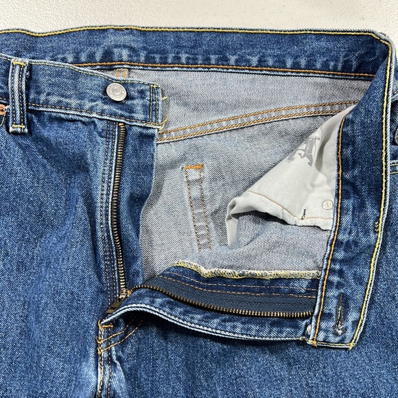Levi’s 559 Denim Blue Jeans Relaxed Fit Straight Leg Zip Fly 36 x 30 - Picture 10 of 14